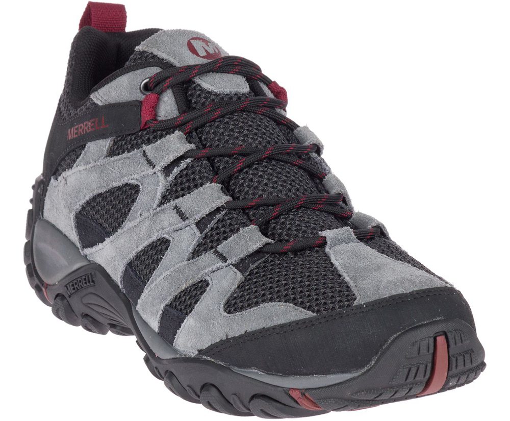 Merrell Sneakers Grey/Black - Alverstone Wide Width - Mens 24CSQGEZJ